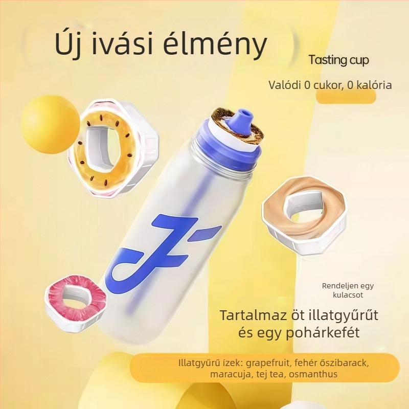 Joyfit aromás pohár 1000 ml, nagy kapacitású vizespalack szívószállal