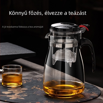 Üveg teáskészlet leválasztott, mosható szűrővel, hőálló, 500–1800 ml, logó testreszabás elérhető