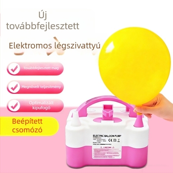 Elektromos felfújó pumpa lufikhoz, levegőhengerrel