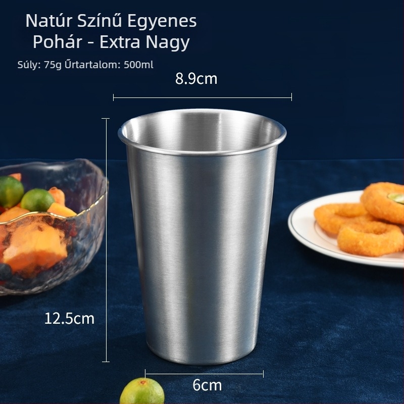 Kesler 304 rozsdamentes acél sörös pohár, Instagram-stílus, egyfalú kempinges pohár, 301–400 ml, egyszínű