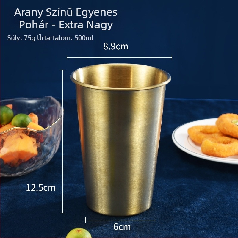 Kesler 304 rozsdamentes acél sörös pohár, Instagram-stílus, egyfalú kempinges pohár, 301–400 ml, egyszínű