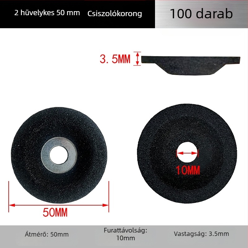 2 hüvelykes pneumatikus szögcsiszoló korongok – flap korong, polírozó korong, élsimítás és rozsda eltávolítás, Ø50 mm