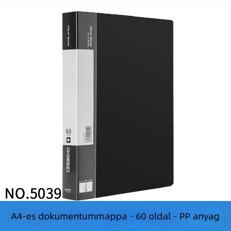 Deli 33600 sorozat, A4 méret, 100 oldalas többfunkciós mappa – oldalak és rajzok tárolására