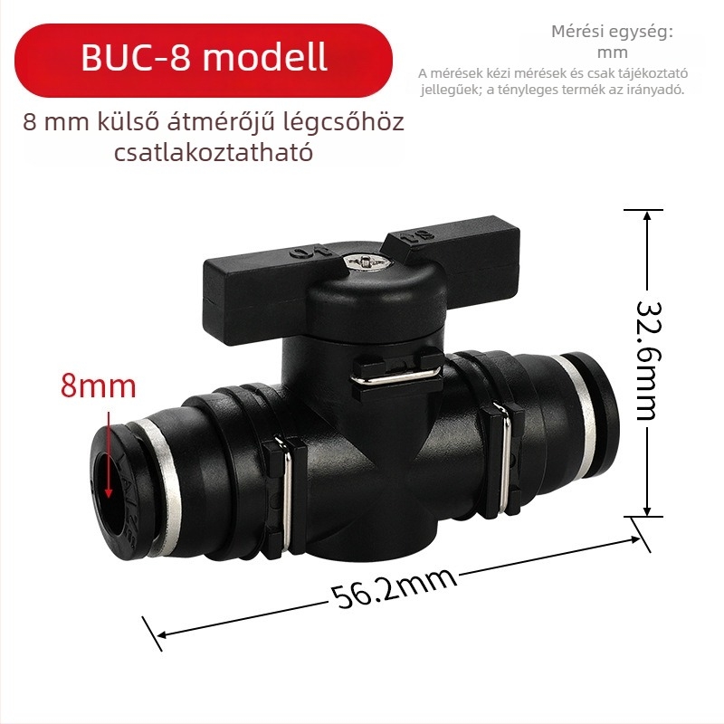 BUC-4 681012 Pneumatikus gyorscsatlakozó szelep HVFF kézi szeleppel