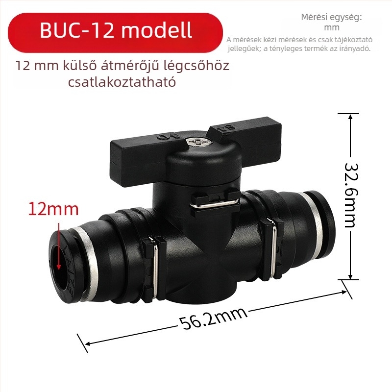 BUC-4 681012 Pneumatikus gyorscsatlakozó szelep HVFF kézi szeleppel