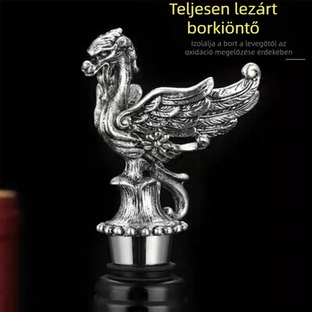 Szarvasfej alakú bordugó, cink ötvözetből készült záró dugó, otthoni borászati kellék
