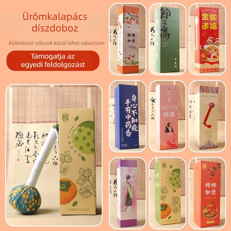 Személyre szabott DIY Mugwort kalapács anyagkészlet egészségügyi masszázs, meridiánkopogtatás, moxibiszció, választható színek