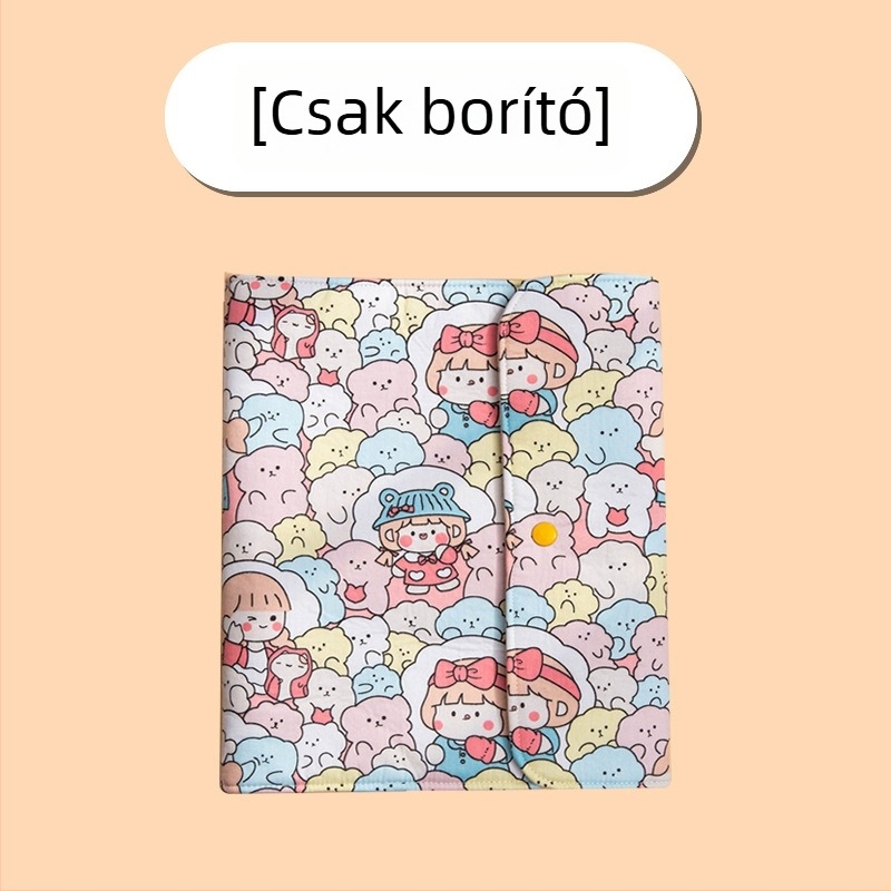 Textilből készült terhességi vizsgálatok tároló album tekerhető dizájnnal, ultrahangos és vizsgálati jelentésekhez