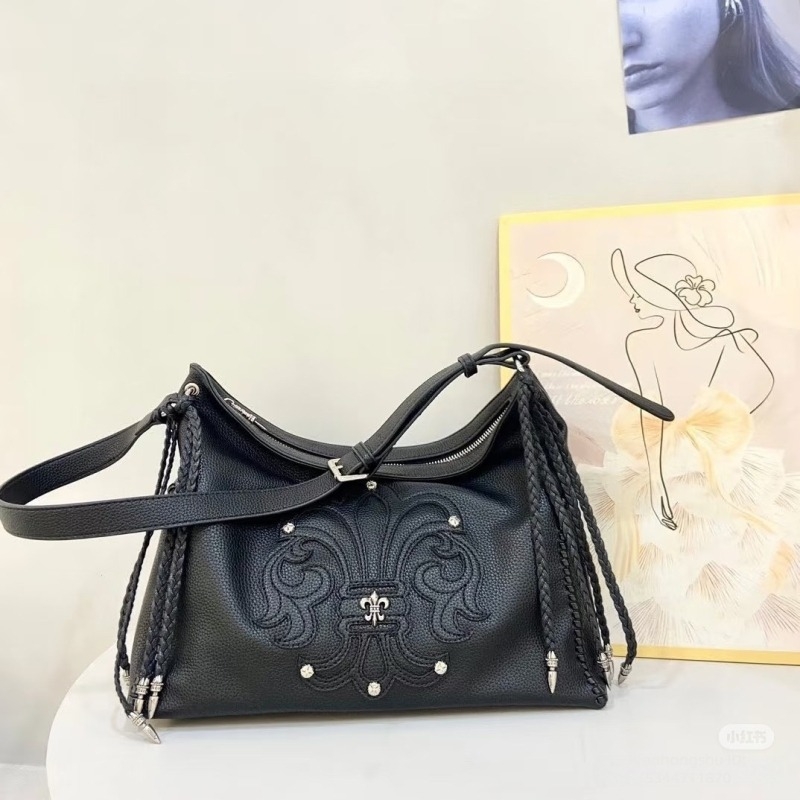 Női puha bőr tote táska, nagy kapacitású, könnyű, 2024-es új modell, tassel virágmotívummal, kötött crossbody pánttal