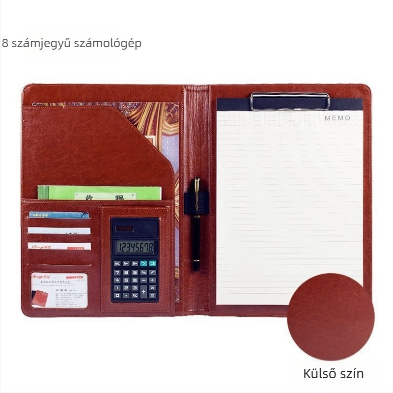 A4 üzleti menedzser mappa, PU bőr, többfunkciós dokumentum mappa, tárgyalások és szerződések mappa, aláírási mappa, testreszabható