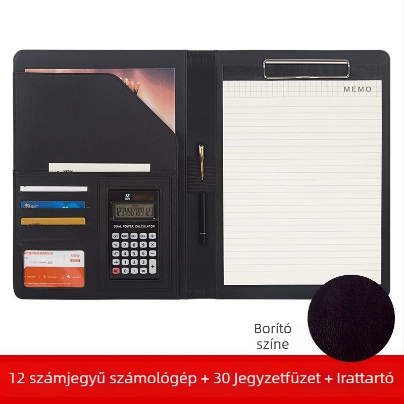 A4 üzleti menedzser mappa, PU bőr, többfunkciós dokumentum mappa, tárgyalások és szerződések mappa, aláírási mappa, testreszabható