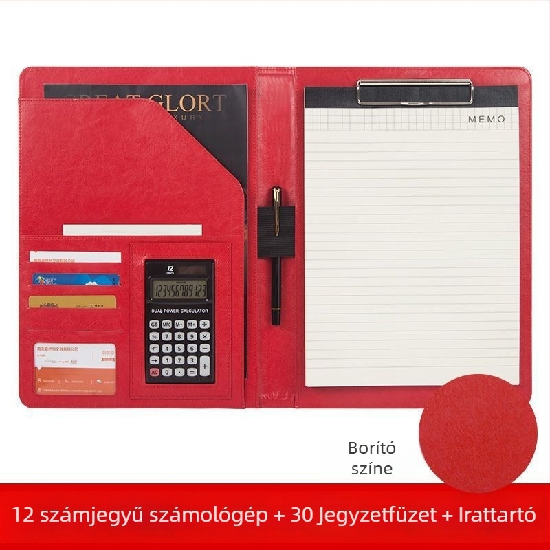 A4 üzleti menedzser mappa, PU bőr, többfunkciós dokumentum mappa, tárgyalások és szerződések mappa, aláírási mappa, testreszabható