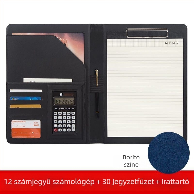 A4 üzleti menedzser mappa, PU bőr, többfunkciós dokumentum mappa, tárgyalások és szerződések mappa, aláírási mappa, testreszabható