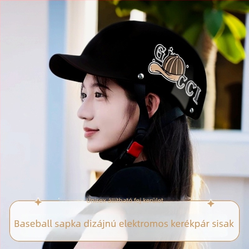 3C-tanúsítvánnyal rendelkező elektromos járművekhez készült félarcú sisak, uniszex, nyári napvédő baseball sapka
