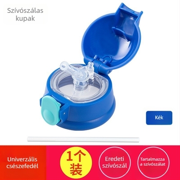 Univerzális termoszfedél szilikon tömítő dugóval – kiegészítő szívócsővel