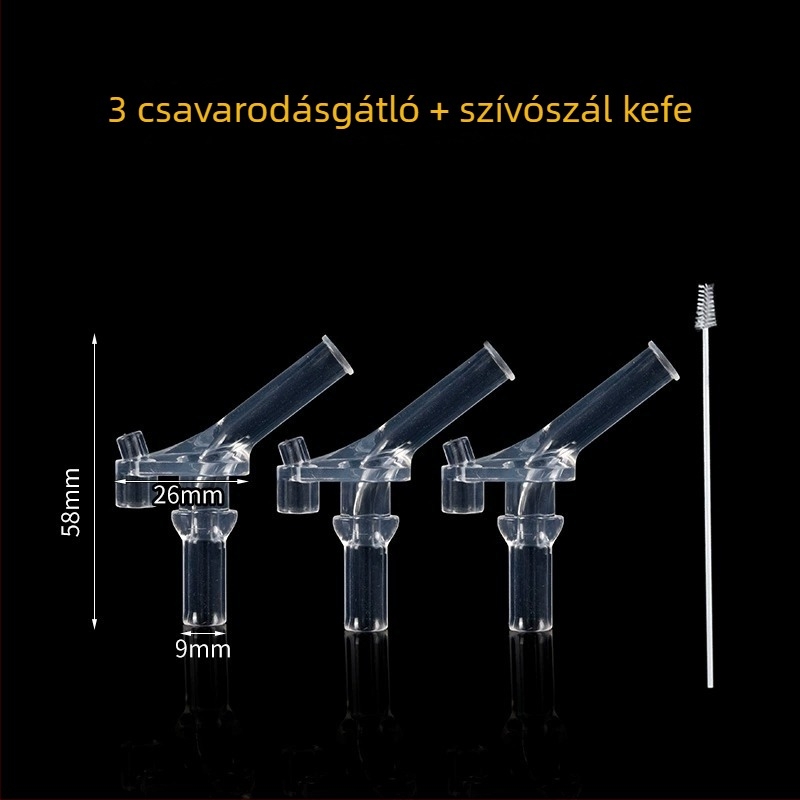 Univerzális termoszfedél szilikon tömítő dugóval – kiegészítő szívócsővel