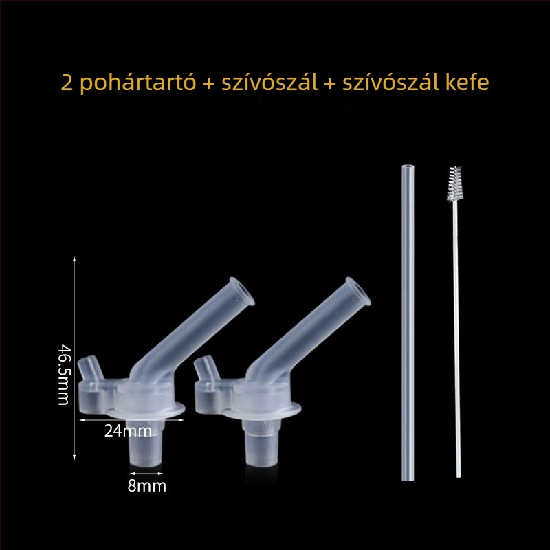 Univerzális termoszfedél szilikon tömítő dugóval – kiegészítő szívócsővel