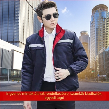 Téli pamutból készült munkaruházat, levehető bélelt kabát, antisztatikus