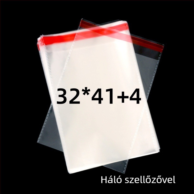 OPP átlátszó sál-táska, öntapadós záródú tasak, matt felületű cipzáras tasak nyomtatott dizájnnal
