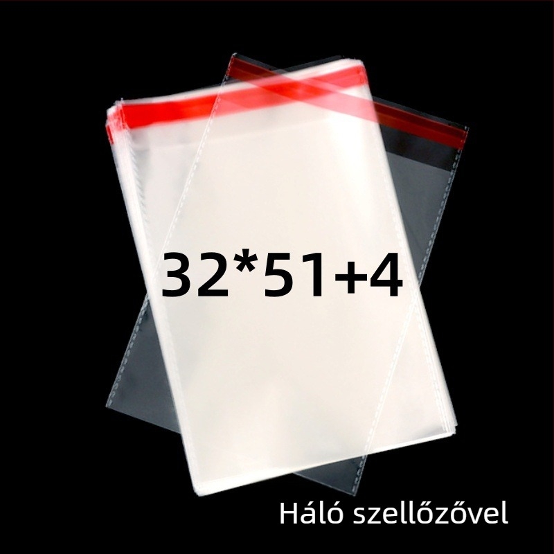 OPP átlátszó sál-táska, öntapadós záródú tasak, matt felületű cipzáras tasak nyomtatott dizájnnal