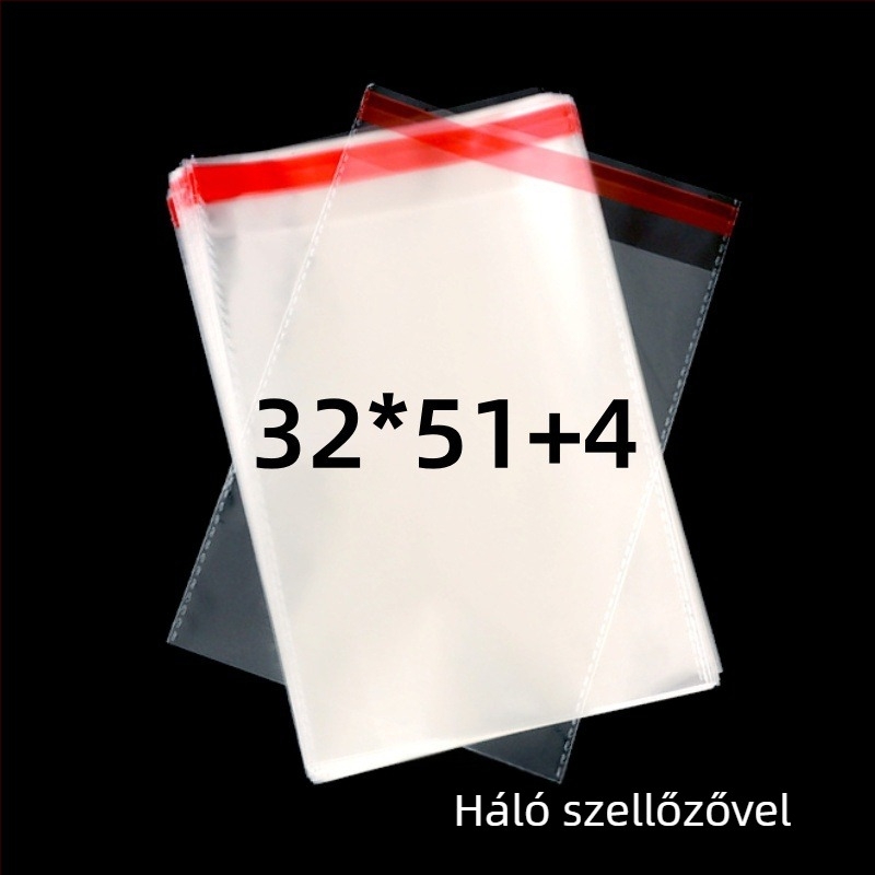 OPP átlátszó sál-táska, öntapadós záródú tasak, matt felületű cipzáras tasak nyomtatott dizájnnal