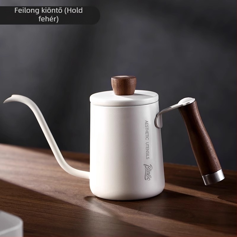 Bincoo Mini pour-over kanna, hordozható, rozsdamentes acélból, hosszú kifolyó és szűk nyílás