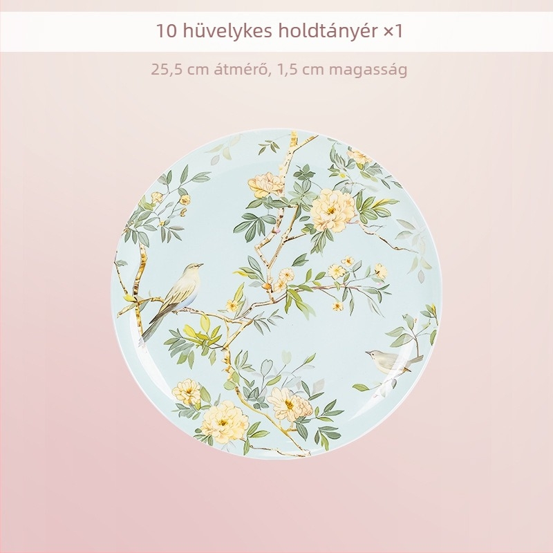 Csont porcelán étkészlet aláglazúros dekorral — tálak és tányérok modern kínai stílusban