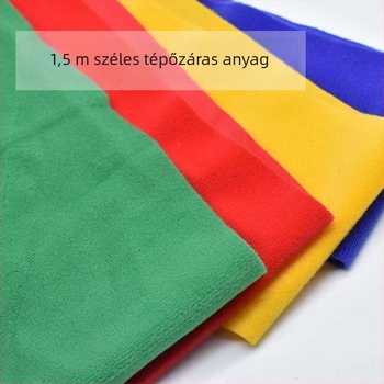 Ultra vékony Velcro-szalaggal ellátott anyag, színes bolyhos poliészter, gyerekruhához, szélesség 1,5 m