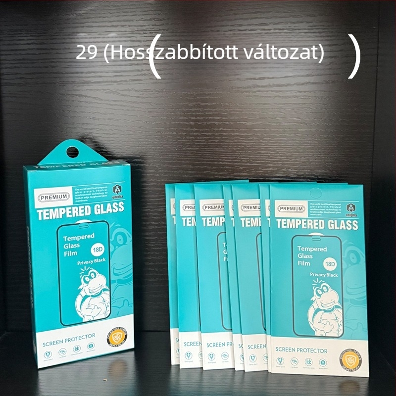 10 az 1-ben készlet 6,7 hüvelykes telefonhoz — edzett képernyővédő üveg és puha magánélet fólia karton dobozban