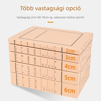 Savmentes kraftpapír archív doboz, vastagított, A4 méretű, dokumentumokhoz, logó nyomtatása lehetséges