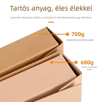 Savmentes kraftpapír archív doboz, vastagított, A4 méretű, dokumentumokhoz, logó nyomtatása lehetséges