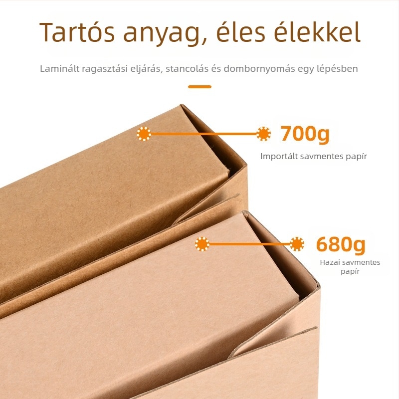 Savmentes kraftpapír archív doboz, vastagított, A4 méretű, dokumentumokhoz, logó nyomtatása lehetséges