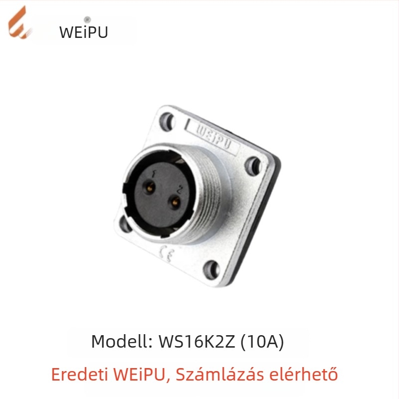 Weipu WS16 repülőgépészeti csatlakozó és ipari kábelcsatlakozó, 2P–10P, PPS szigetelő