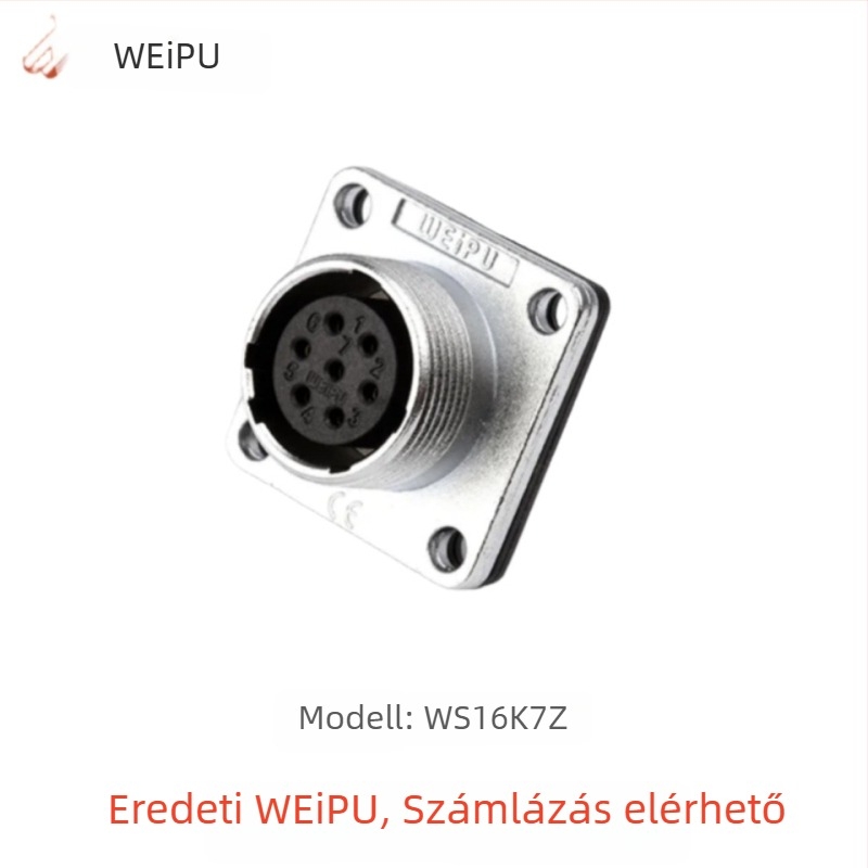 Weipu WS16 repülőgépészeti csatlakozó és ipari kábelcsatlakozó, 2P–10P, PPS szigetelő