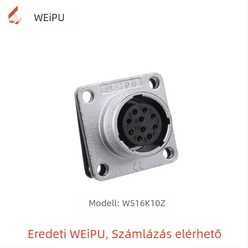 Weipu WS16 repülőgépészeti csatlakozó és ipari kábelcsatlakozó, 2P–10P, PPS szigetelő