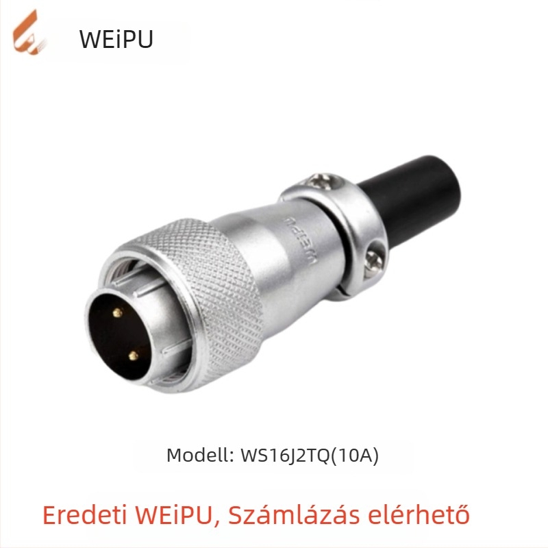 Weipu WS16 repülőgépészeti csatlakozó és ipari kábelcsatlakozó, 2P–10P, PPS szigetelő