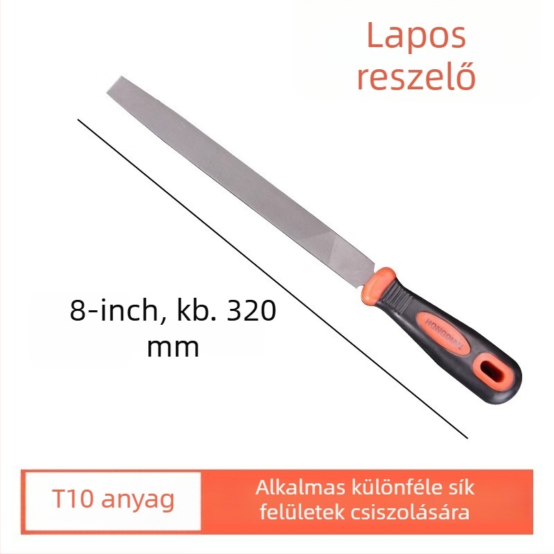T12 acél reszelő a fémek polírozásához, finomfogú reszelő, sík reszelő, félkör és háromszög alakú faformázó eszköz