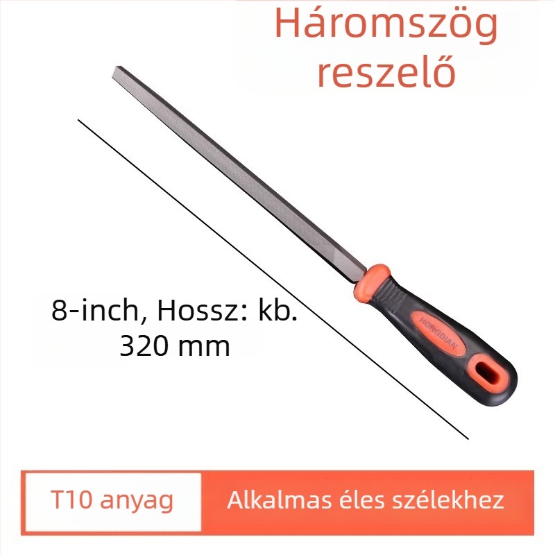 T12 acél reszelő a fémek polírozásához, finomfogú reszelő, sík reszelő, félkör és háromszög alakú faformázó eszköz