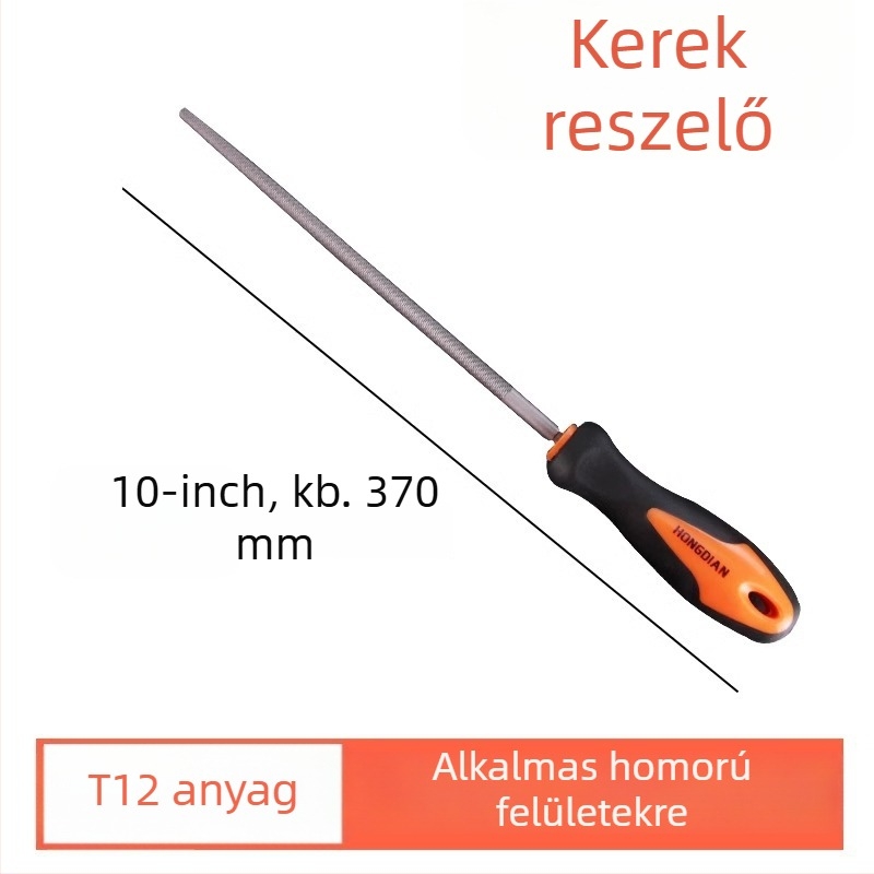 T12 acél reszelő a fémek polírozásához, finomfogú reszelő, sík reszelő, félkör és háromszög alakú faformázó eszköz
