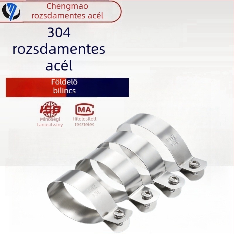 304 rozsdamentes acél földelő csat vezetékhez és csőgyűrűhöz
