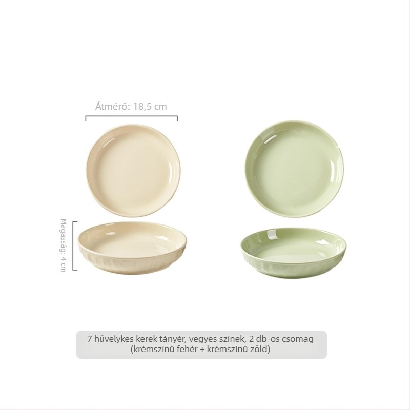 Krém színű mélytál porcelánból, aláglazúros színű kerámia