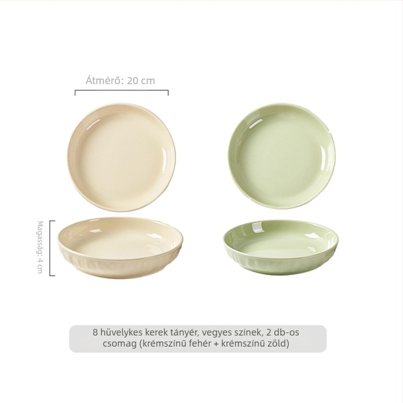 Krém színű mélytál porcelánból, aláglazúros színű kerámia