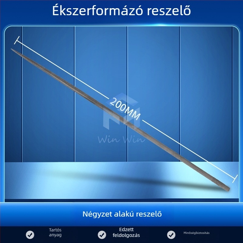 Ékszerformázó reszelő készlet: háromszög-, félkör- és bambuszlap alakú, valamint sima reszelő, hosszúság 200/140 mm, Pigeon márkájú csiszoló eszközök.