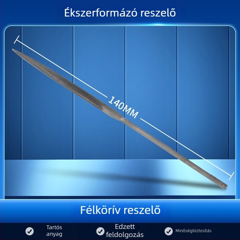 Ékszerformázó reszelő készlet: háromszög-, félkör- és bambuszlap alakú, valamint sima reszelő, hosszúság 200/140 mm, Pigeon márkájú csiszoló eszközök.