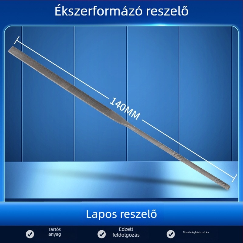 Ékszerformázó reszelő készlet: háromszög-, félkör- és bambuszlap alakú, valamint sima reszelő, hosszúság 200/140 mm, Pigeon márkájú csiszoló eszközök.