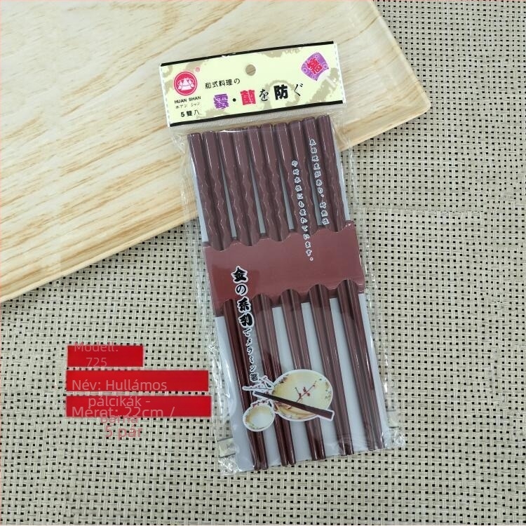 Melamin 22 cm hullámos evőpálcák japán és koreai konyhához, hőálló és könnyen tisztítható