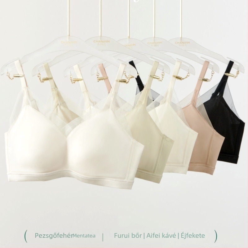 Vezeték nélküli, varrat nélküli melltartó latexkosarakkal és mulberry selyem béléssel, formázó alvó fehérnemű