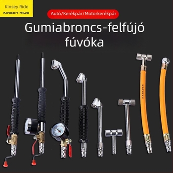 Gumiabroncs-fúvófej autókhoz, motorkerékpárokhoz, kerékpárokhoz és teherautókhoz