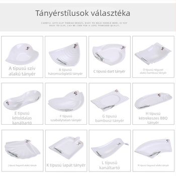 A5 ízletes kreatív melamin tányér – aszimmetrikus forma, porcelánhatású imitáció, étkezésekhez és nassolnivalókhoz