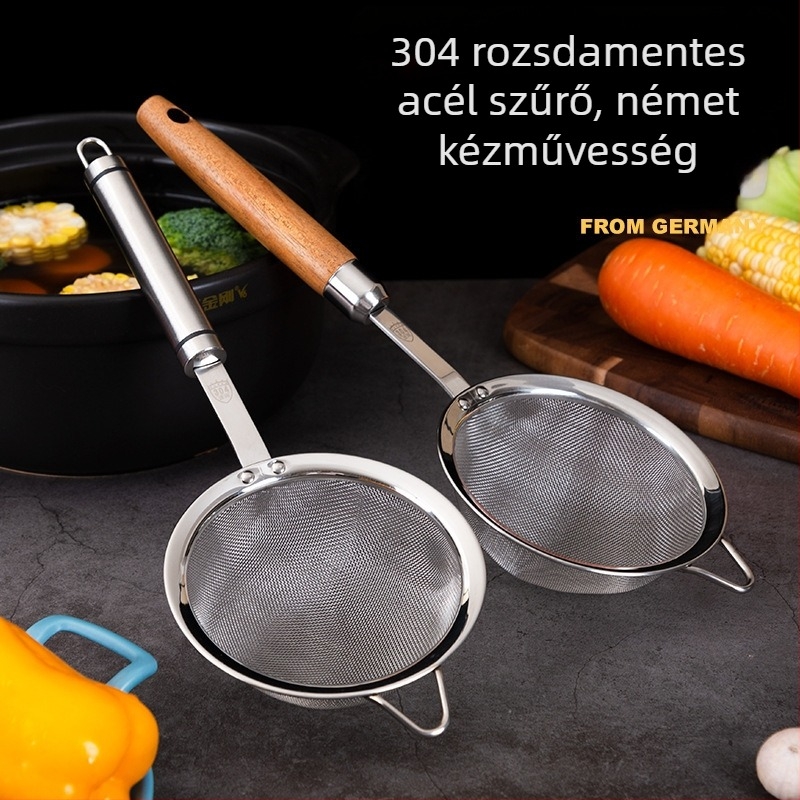 304 rozsdamentes acél szójaital szűrő, konyhai szit és forró fazék szita